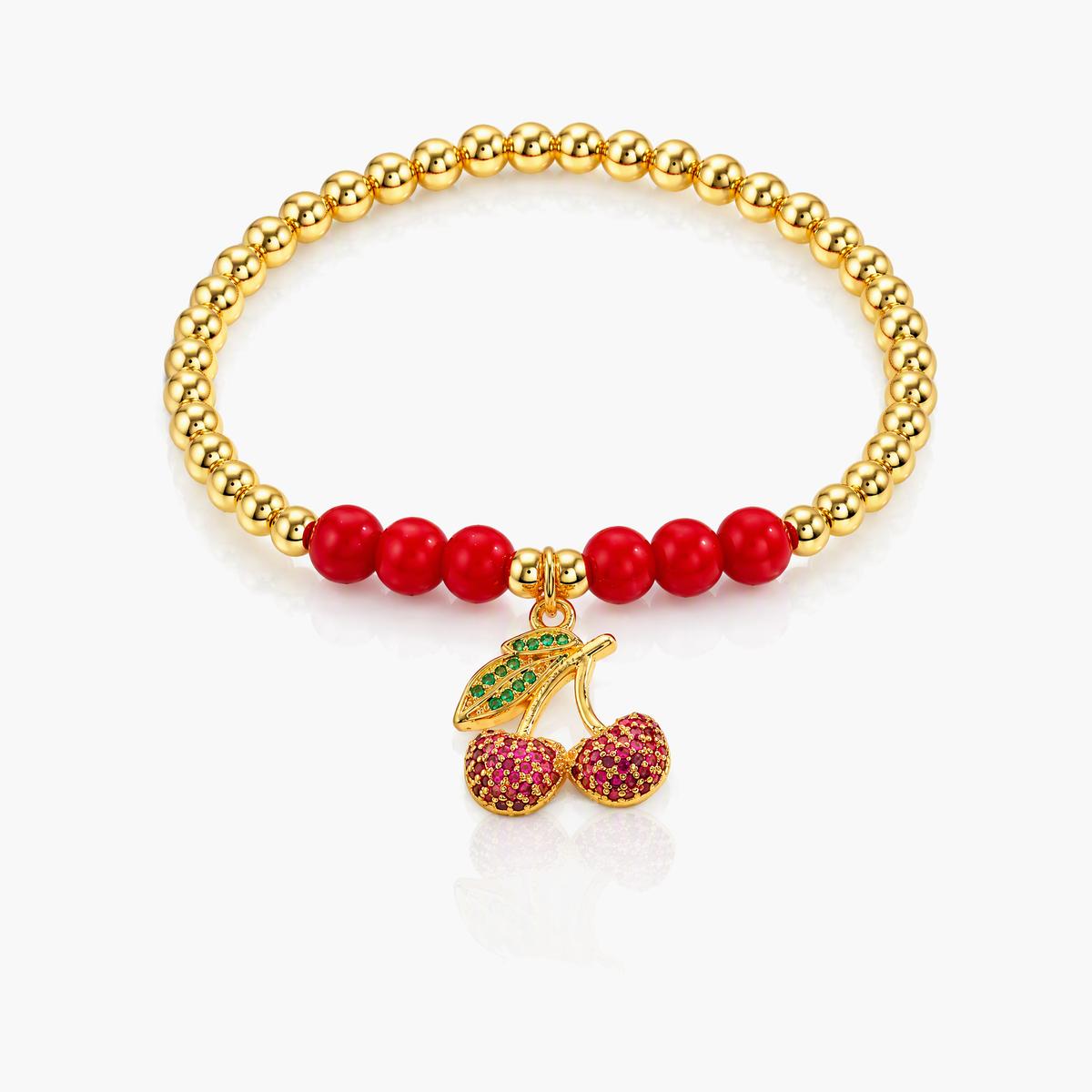 Cute Cherry Charm Bracelet