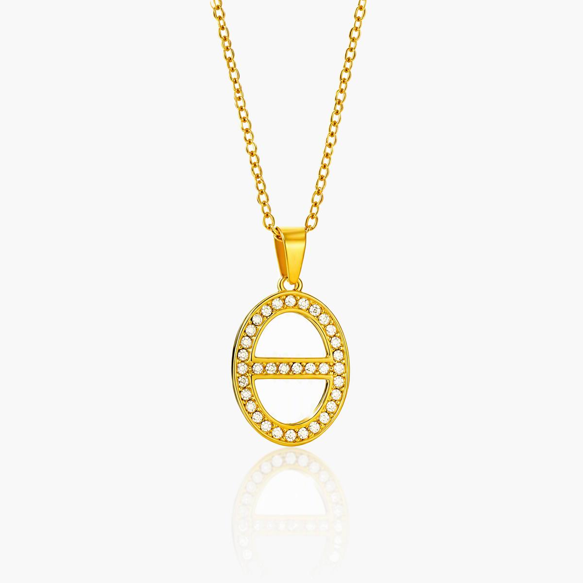 Elegant Letter O Pendant Necklace