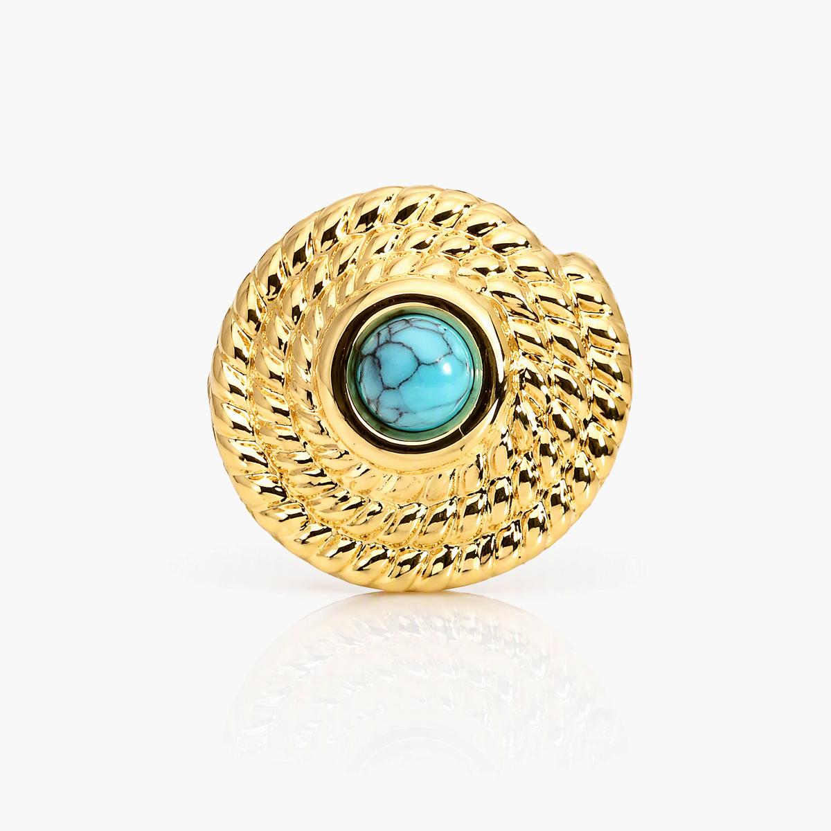 Vintage Twisted & Stone Stud Earrings