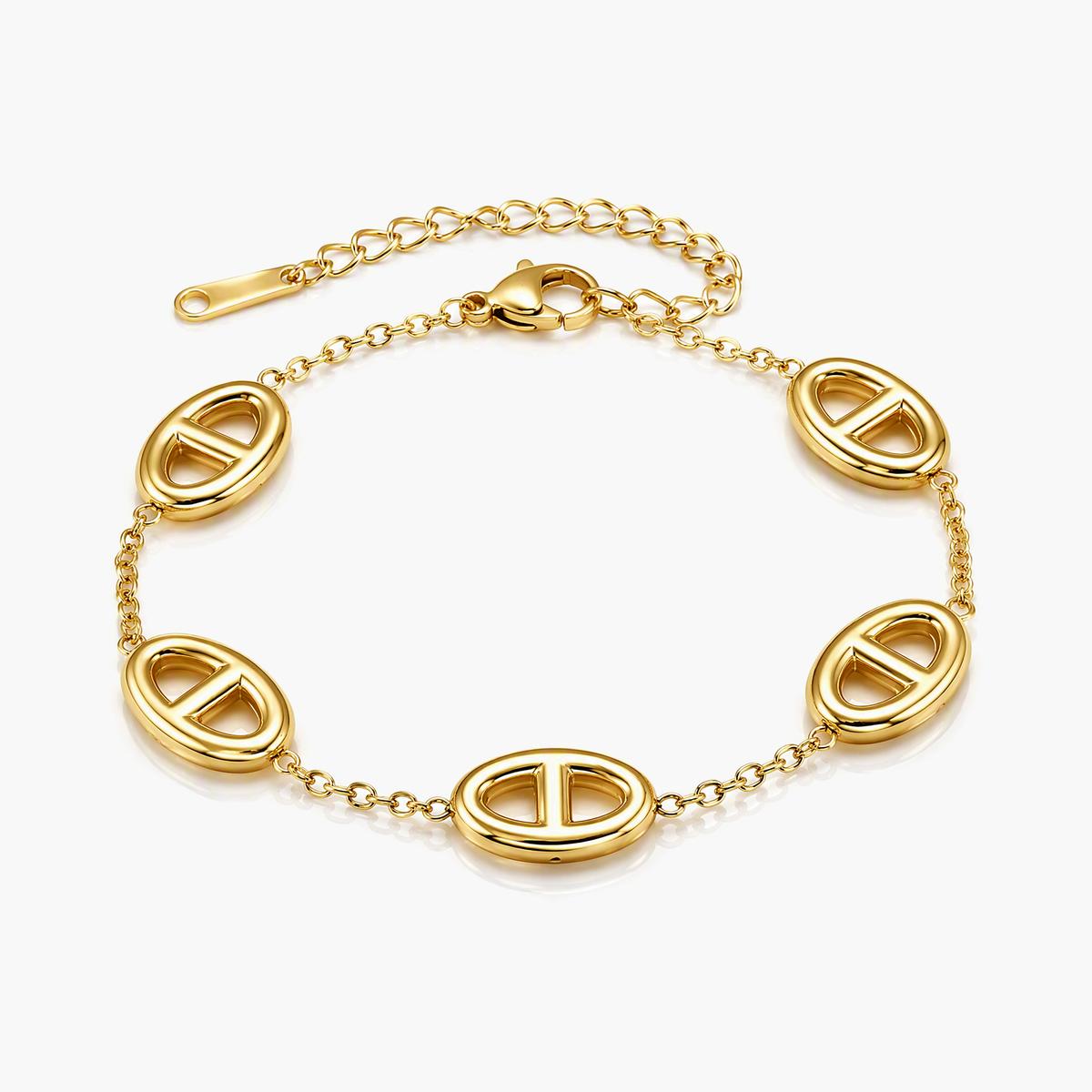 Elegant Oval Link Bracelet