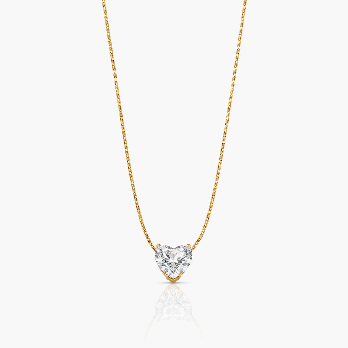 Dainty Bow Heart Pendant Necklace