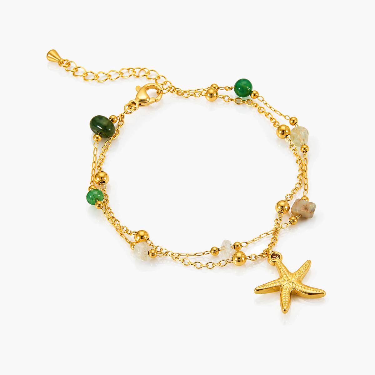 Boho Starfish & Shell Charm Bracelet