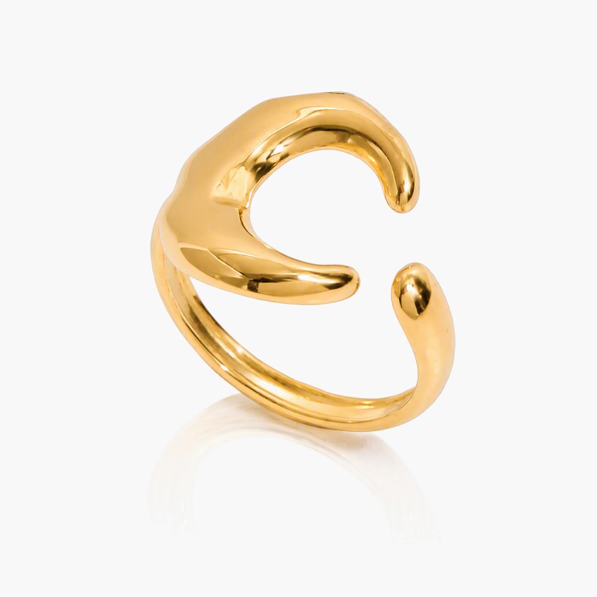 Sun And Moon Open Ring