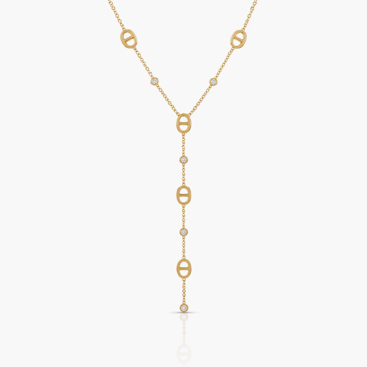 Dainty Geometric Disc Y-Necklace