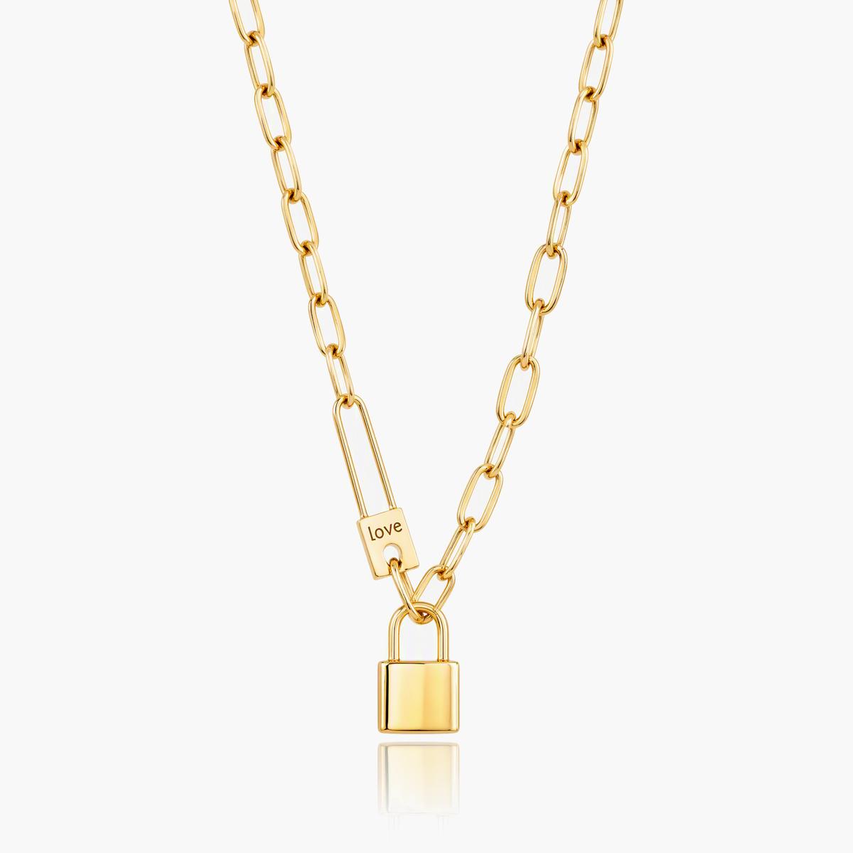 Trendy Padlock Chain Necklace