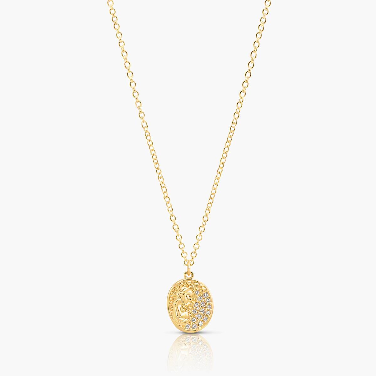 Dainty Virgin Mary Pendant Necklace