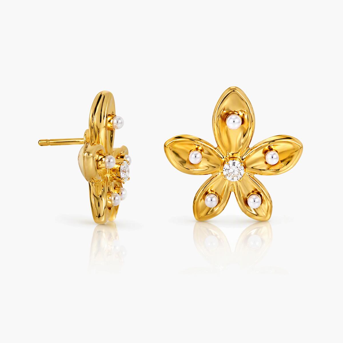 Elegant Seashell Pearl Drop Earrings