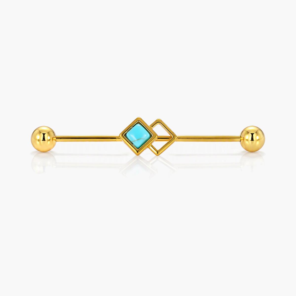Trendy Skull And Square Barbell