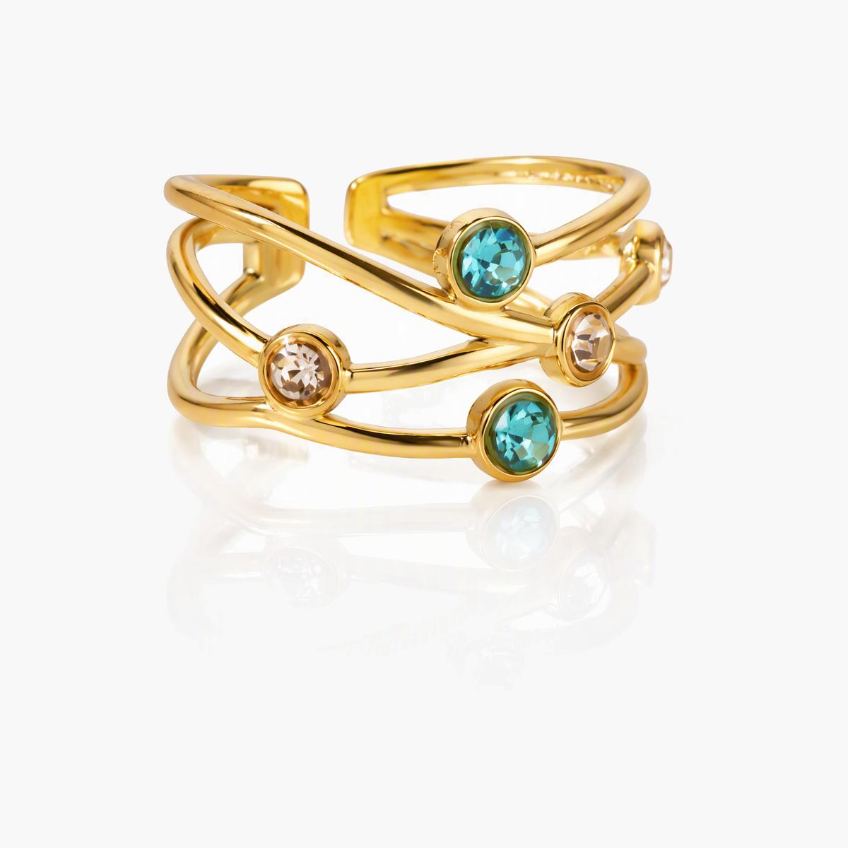 Boho Leaf Branch Open Ring