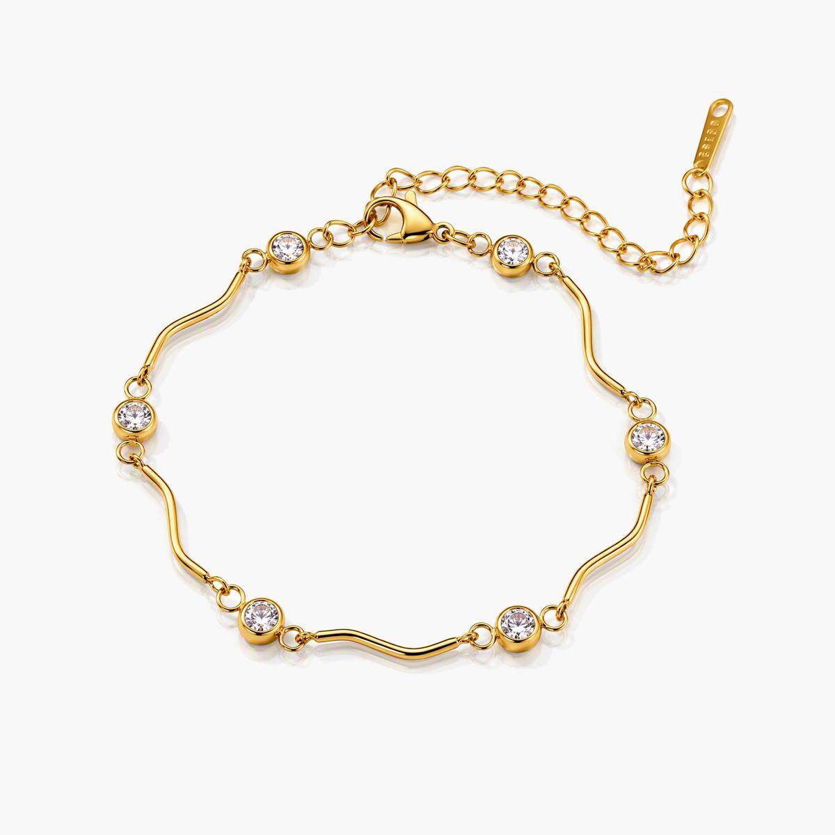 Dainty Wave Chain Bracelet