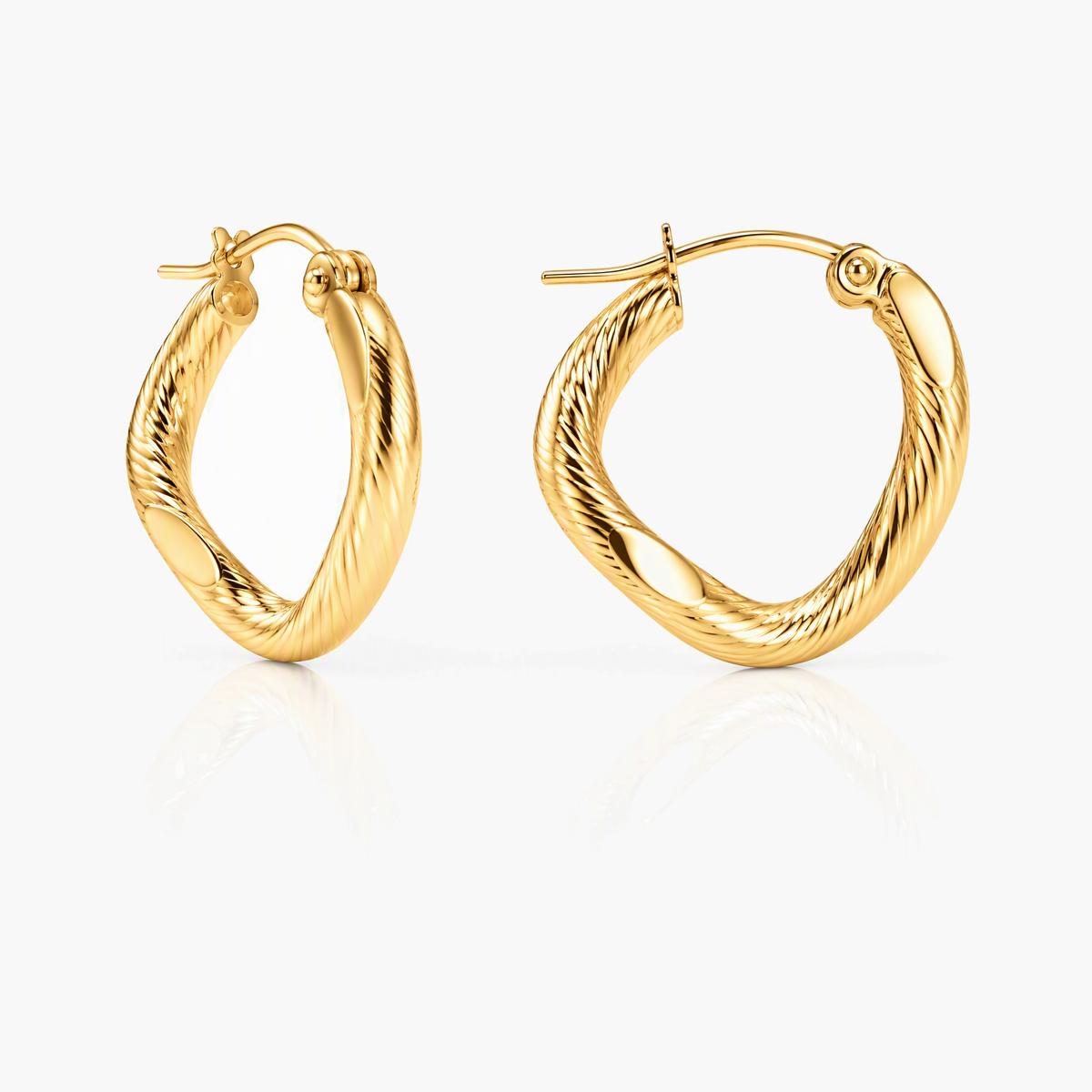 Twisted Band Hoop Earrings