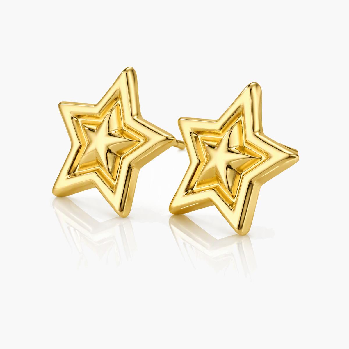 Trendy Star Stud Earrings