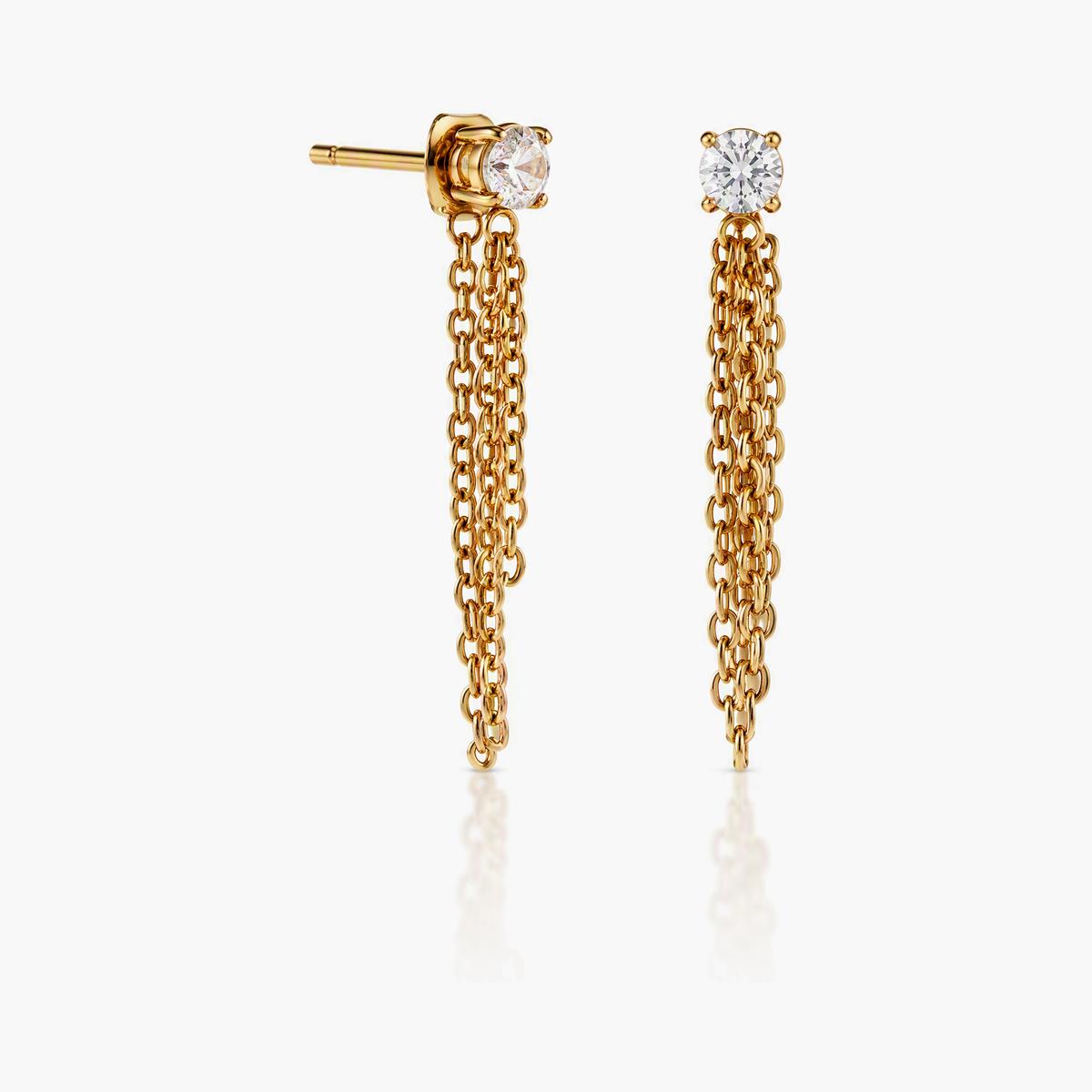 Dainty Chain Drop Earrings