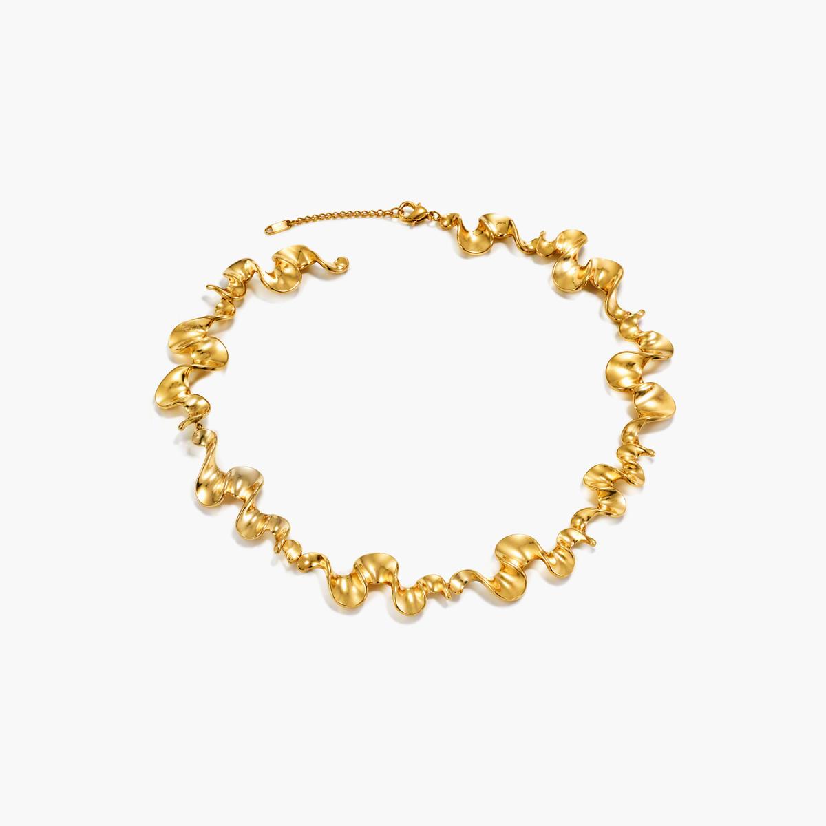 Chunky Wavy Link Necklace