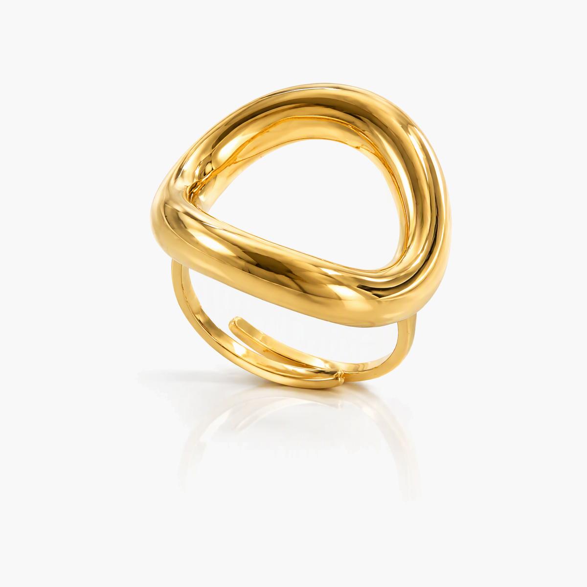 Minimalist Oval Open Ring