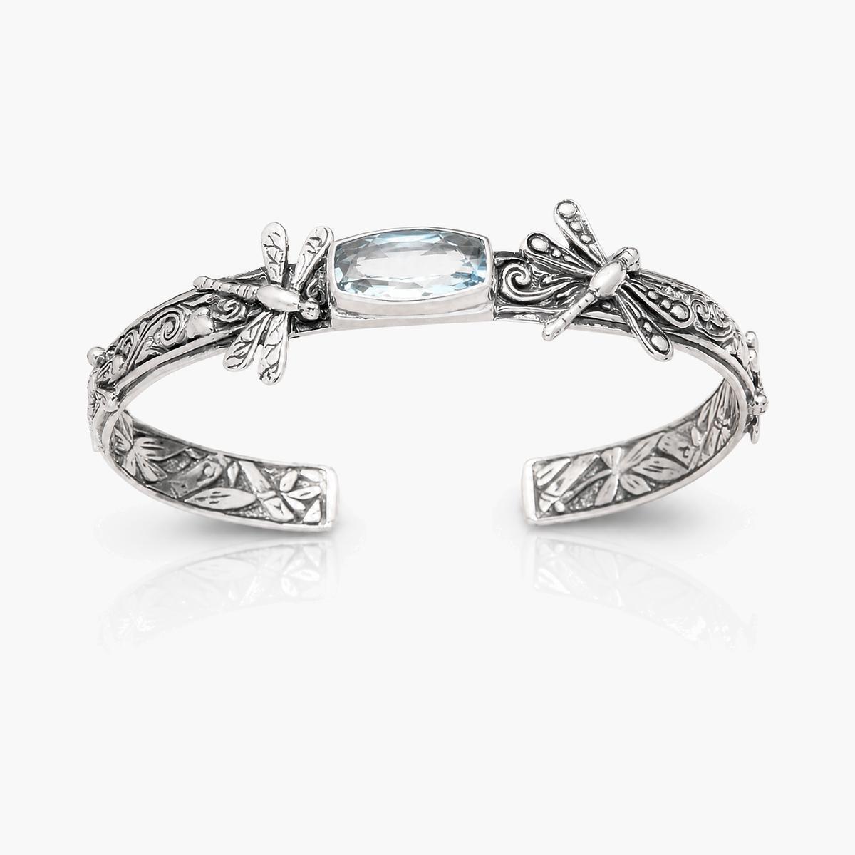 Vintage Dragonfly Open Cuff Bracelet