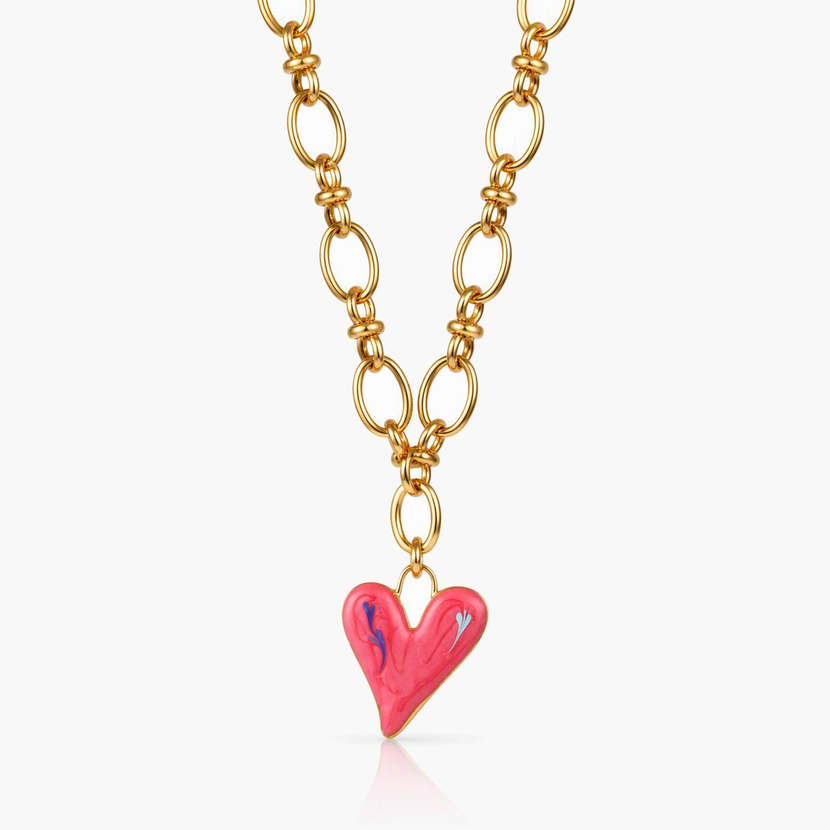 Boho Heart Charm Necklace
