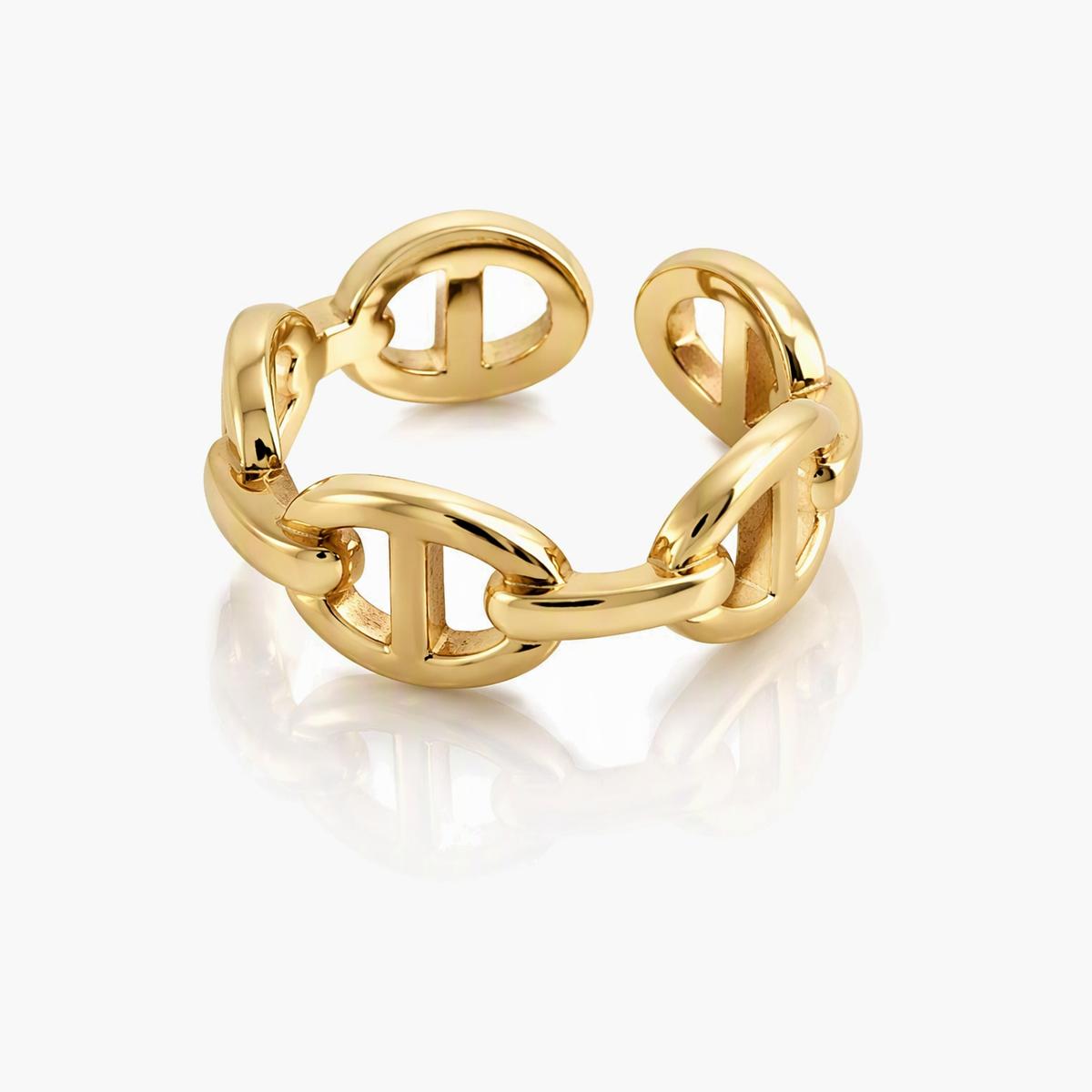 Trendy Open Chain Link Ring