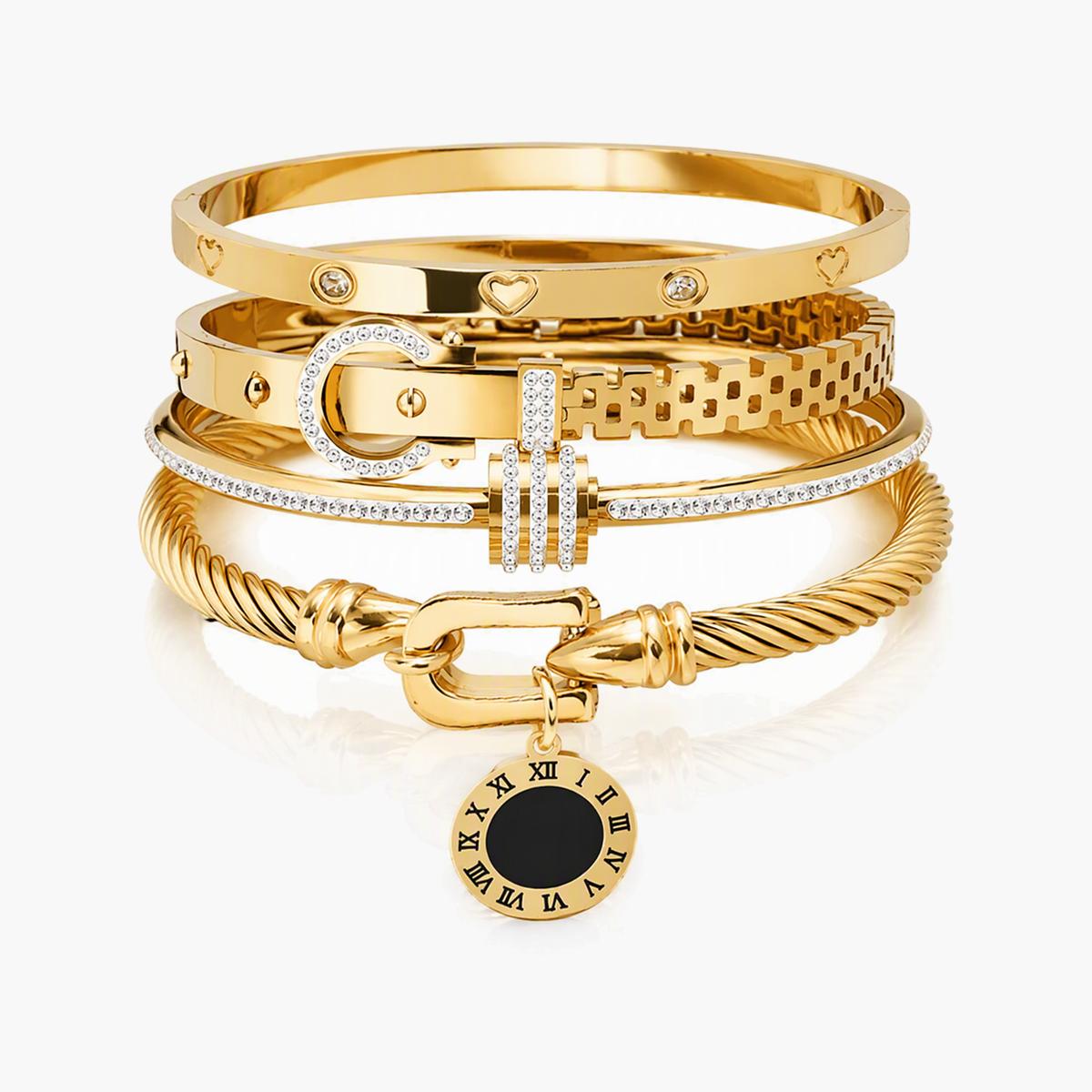 Heart Charm Bangle