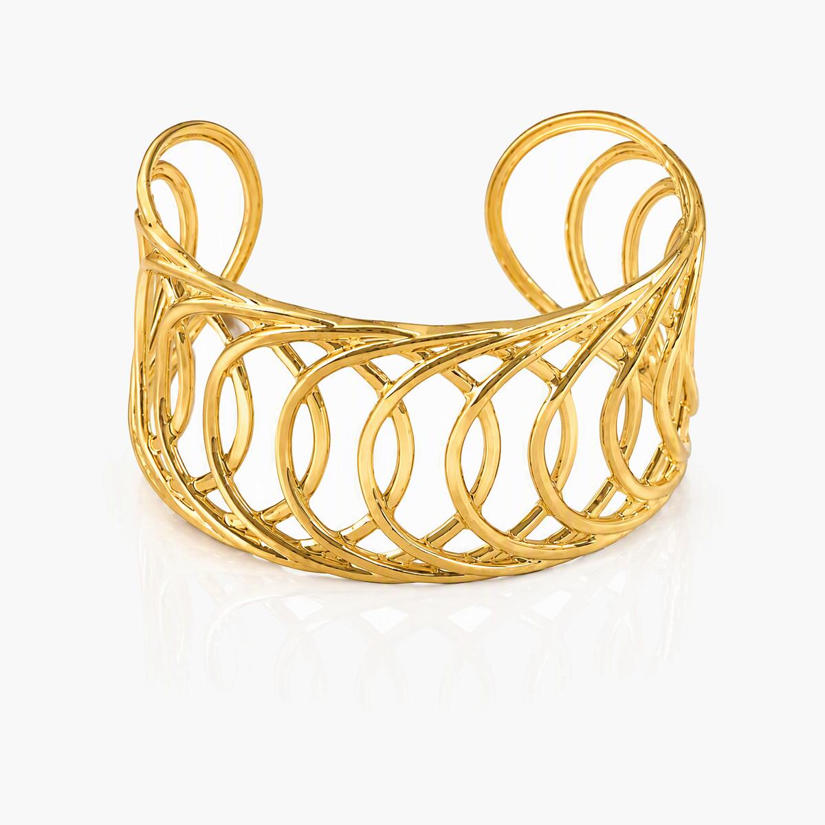 Trendy Interlocking Loops Cuff Bracelet