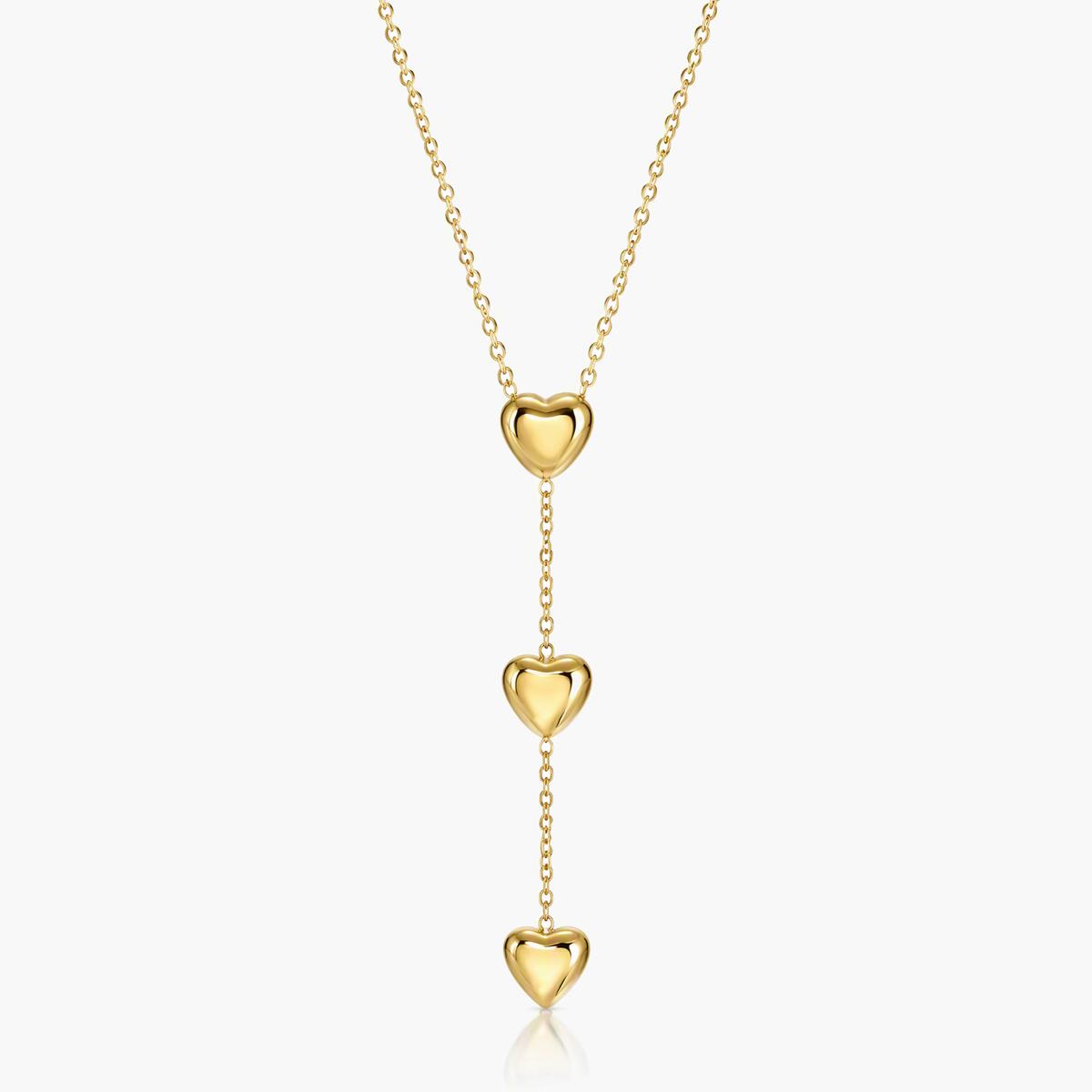 Dainty Triple Heart Y-Necklace