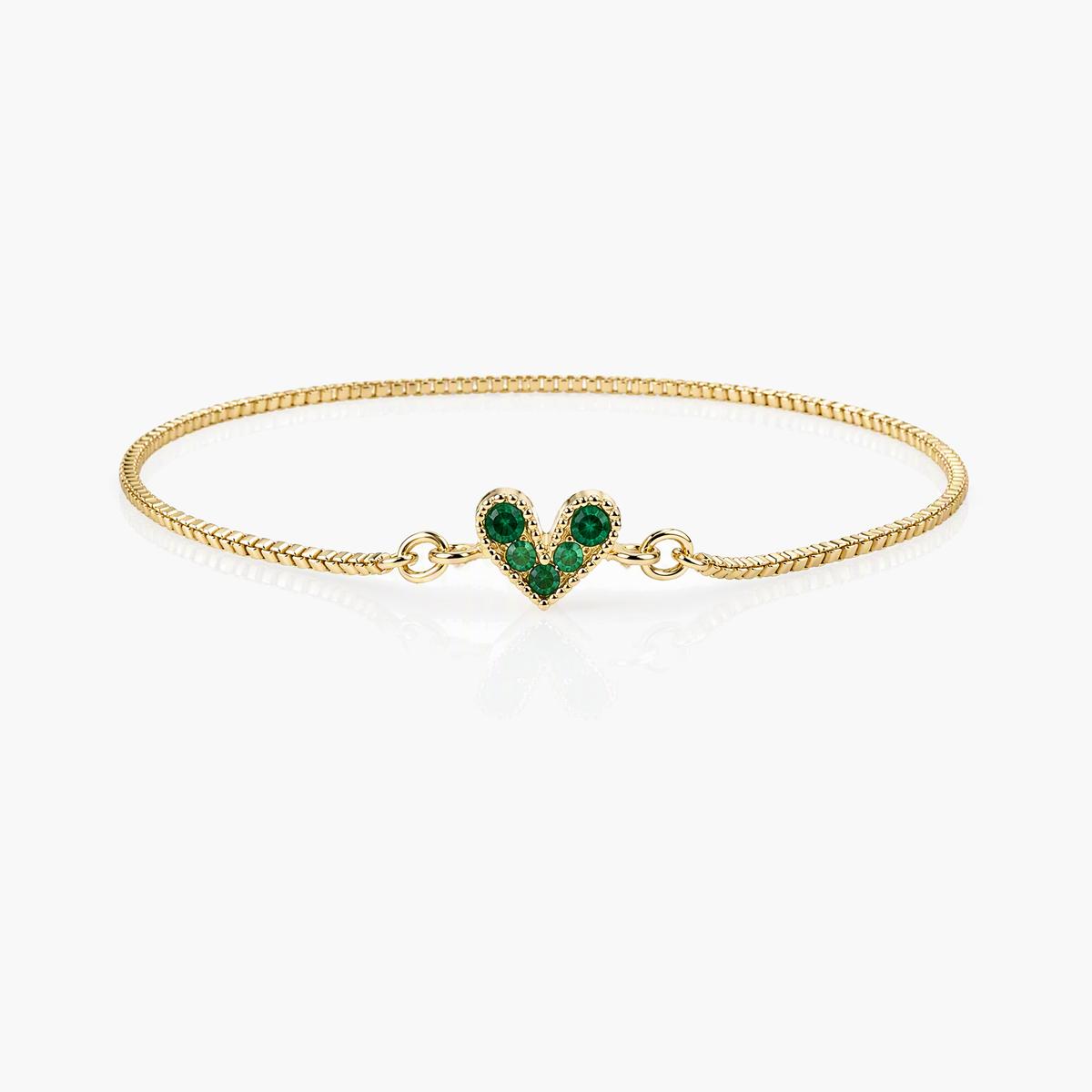 Dainty Heart Charm Bracelet