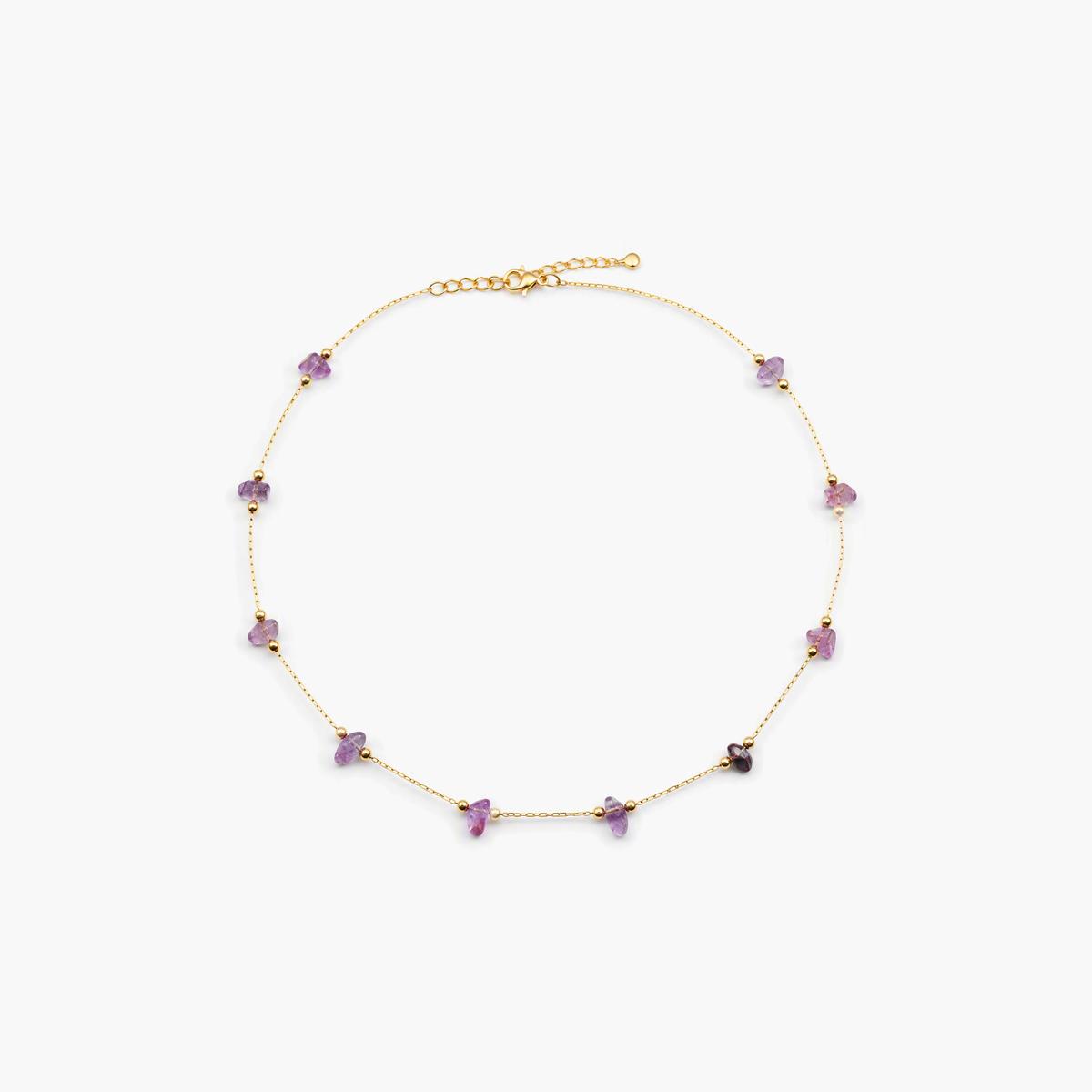 Boho Multi-Strand Stone Chip Necklace