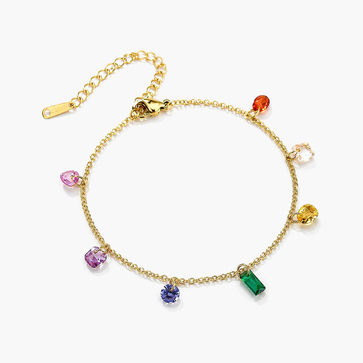 Dainty Multi-Heart Charm Bracelet