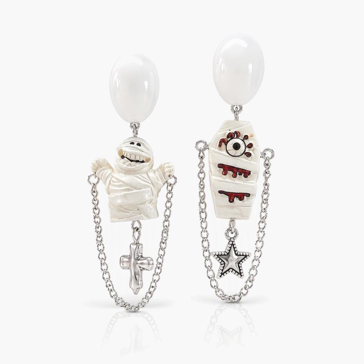 Cute Mummy Coffin Drop Earrings