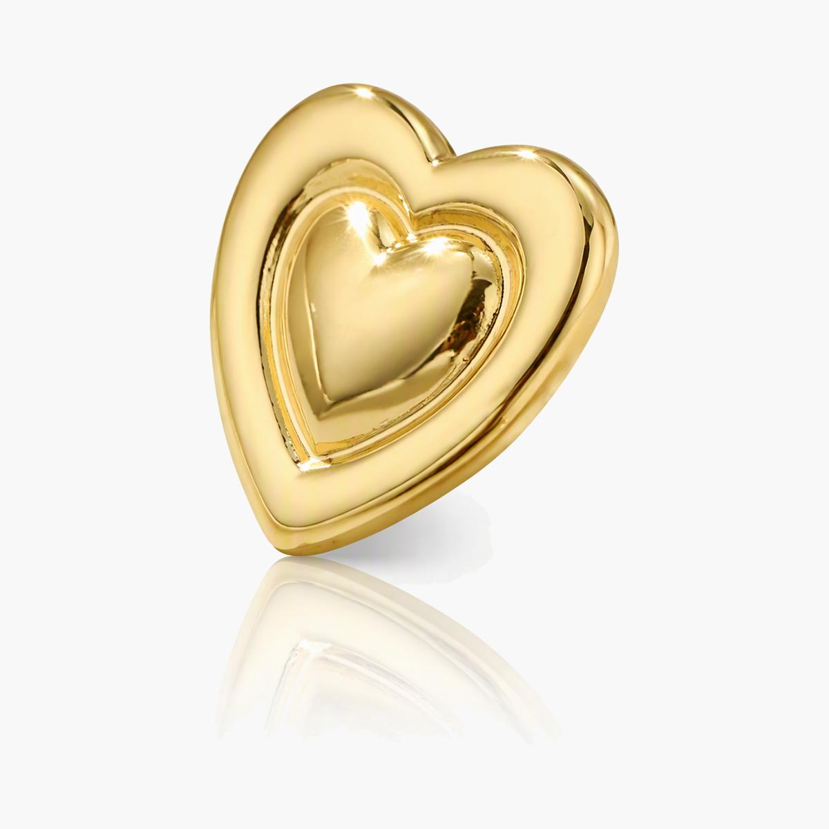 Layered Heart Stud Earrings