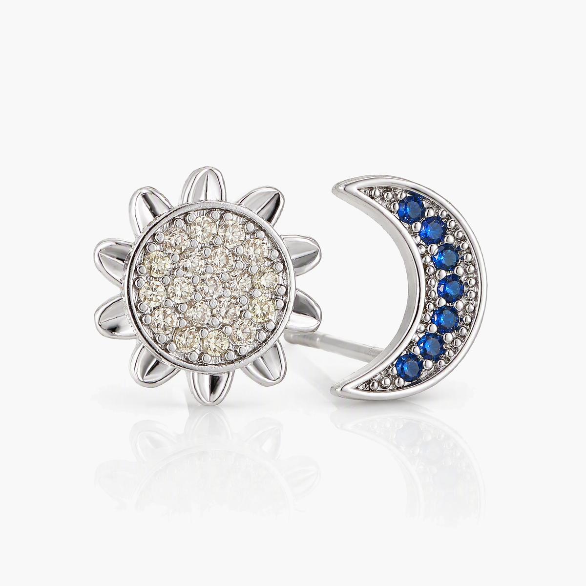 Cute Sun and Moon Stud Earrings