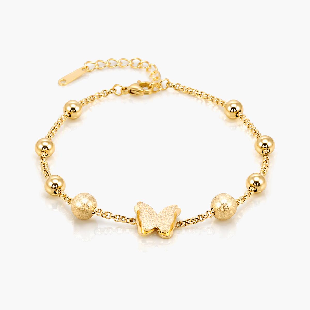Dainty Butterfly Charm Bracelet