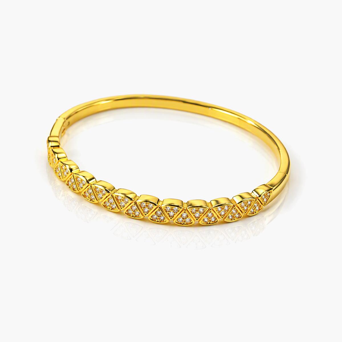 Trendy Pave Link Bangle