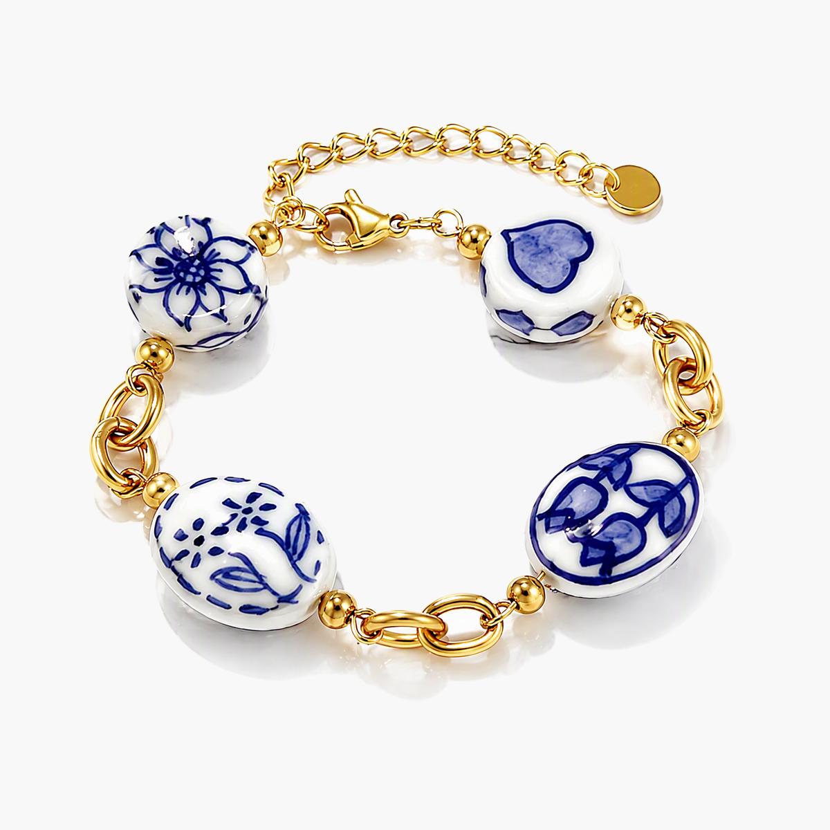 Vintage Floral Bead Bracelet
