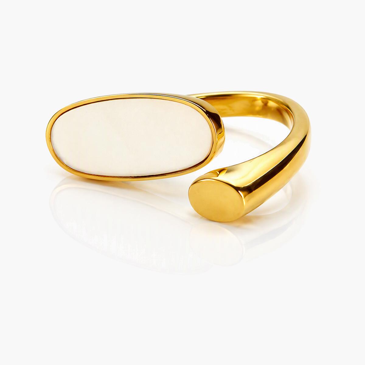 Minimalist Double Oval Open Ring