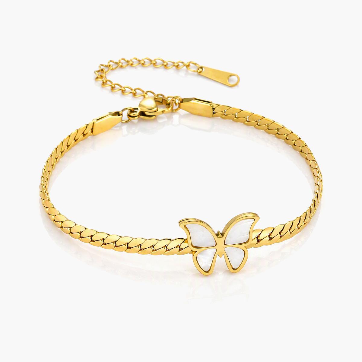 Dainty Butterfly Charm Bracelet