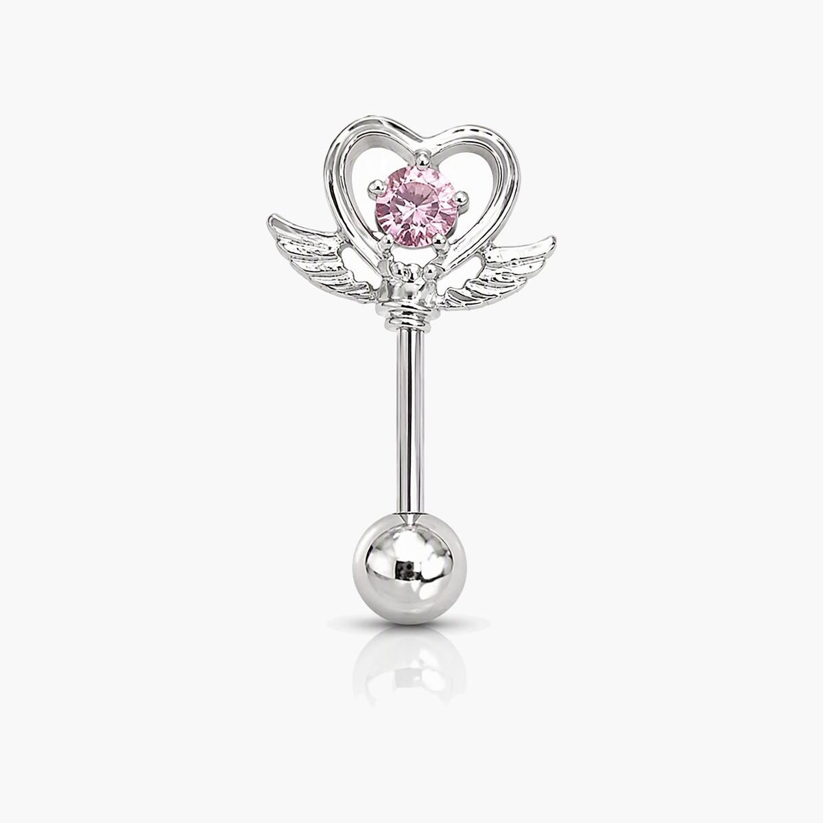 Cute Winged Heart Belly Ring