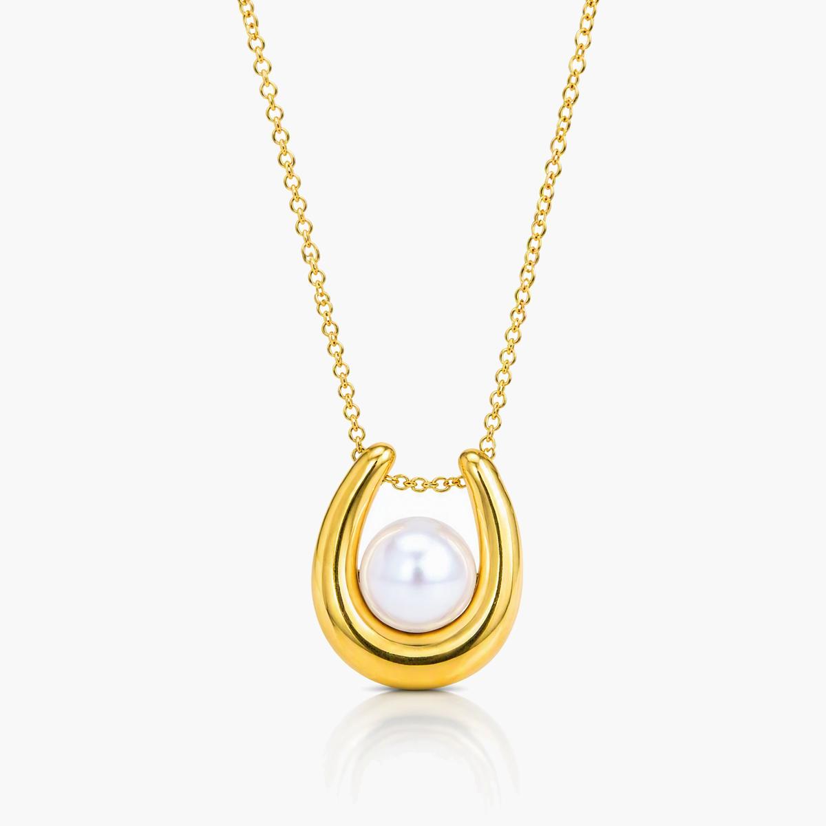 Dainty Horseshoe Pendant Necklace