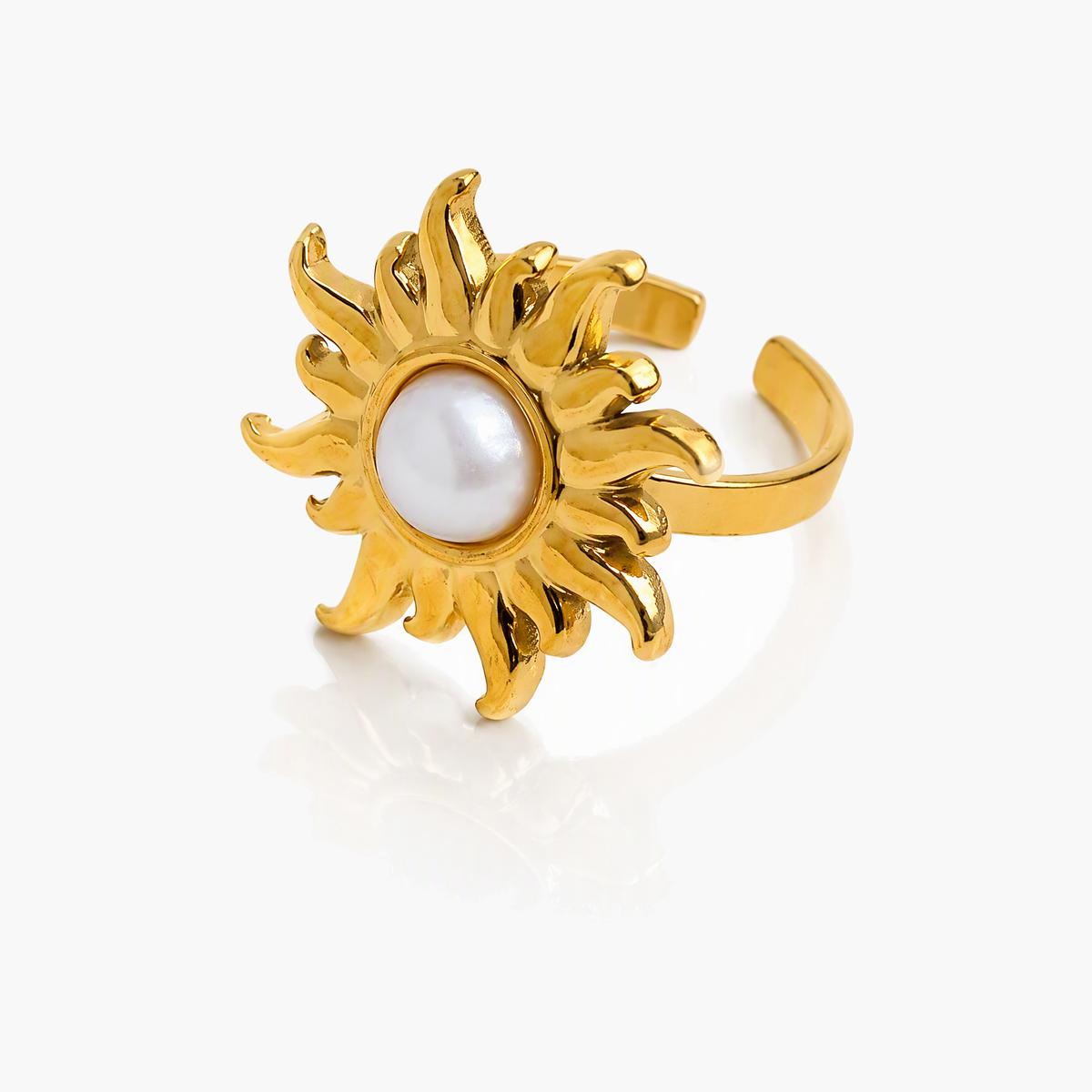 Trendy Sun Pearl Ring
