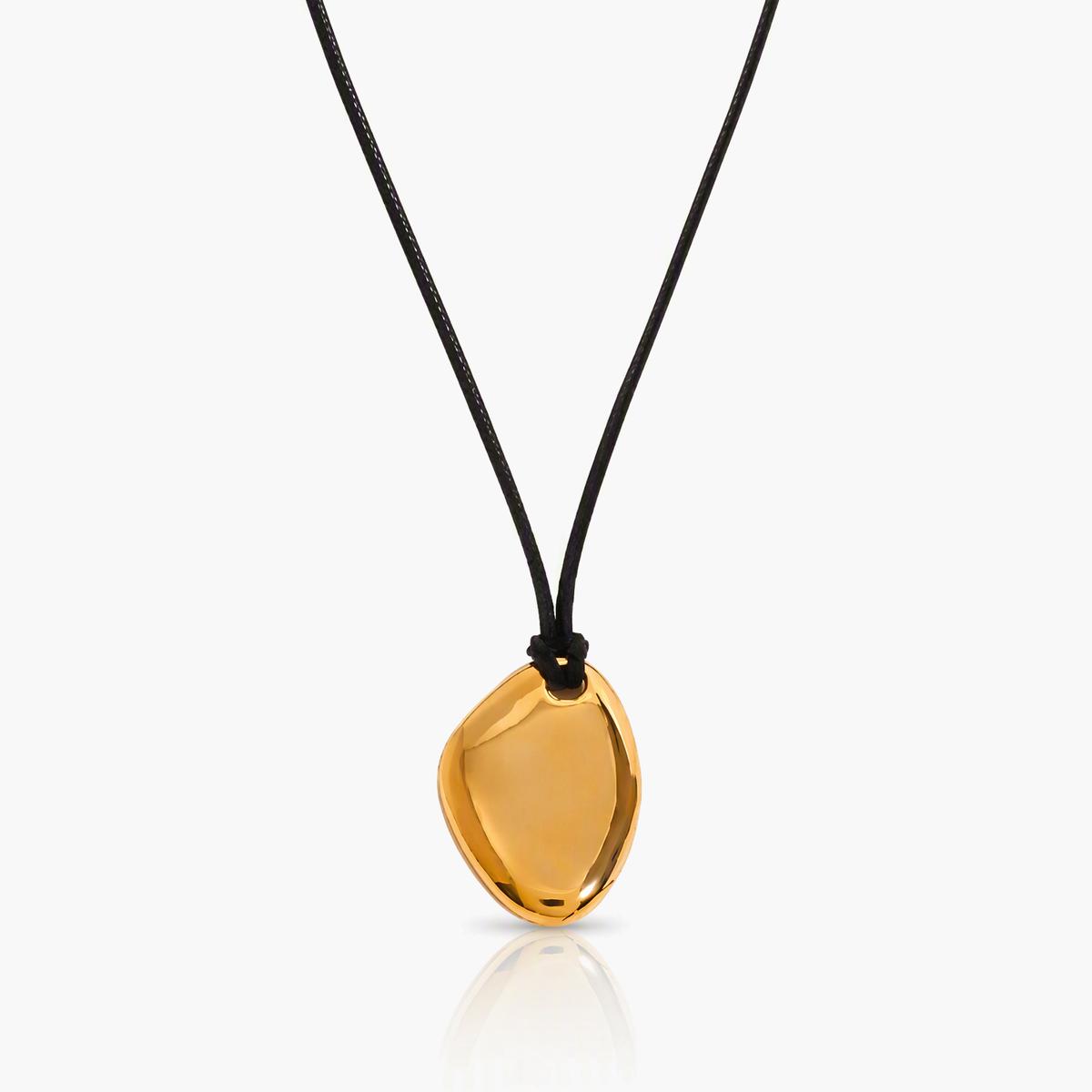Minimalist Irregular Pebble Pendant Necklace