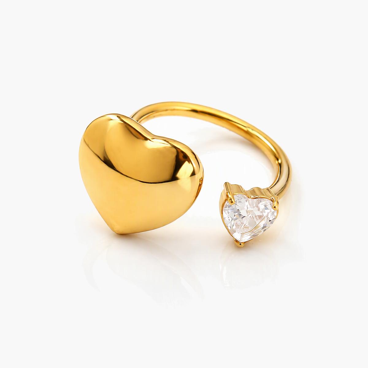 Dainty Heart Open Ring