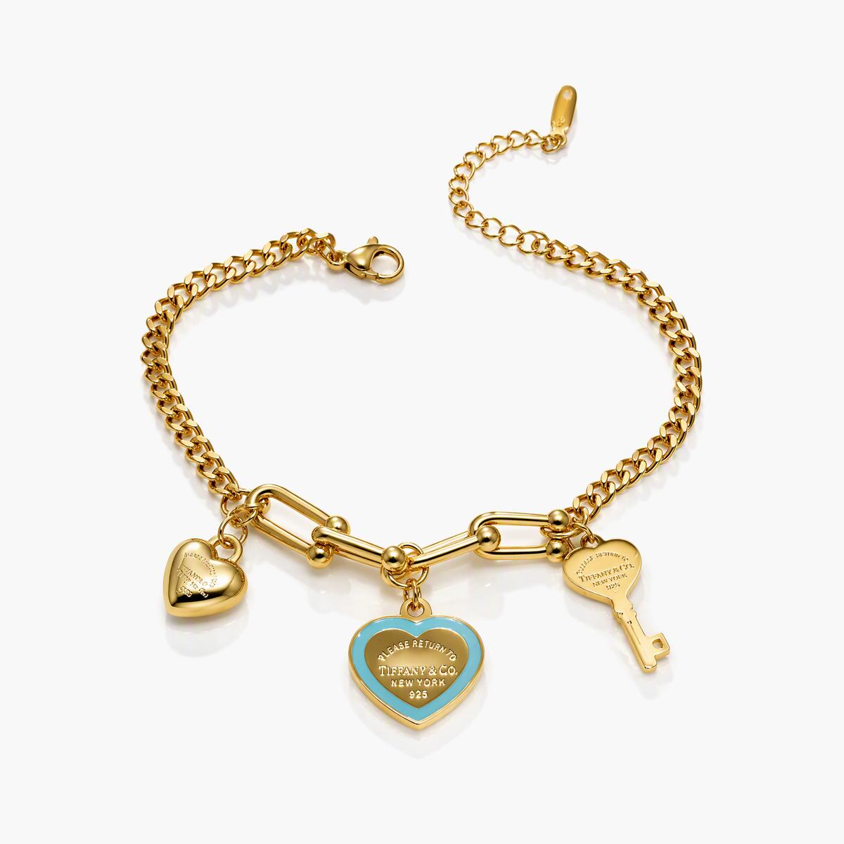 Trendy Heart Charm Bracelet