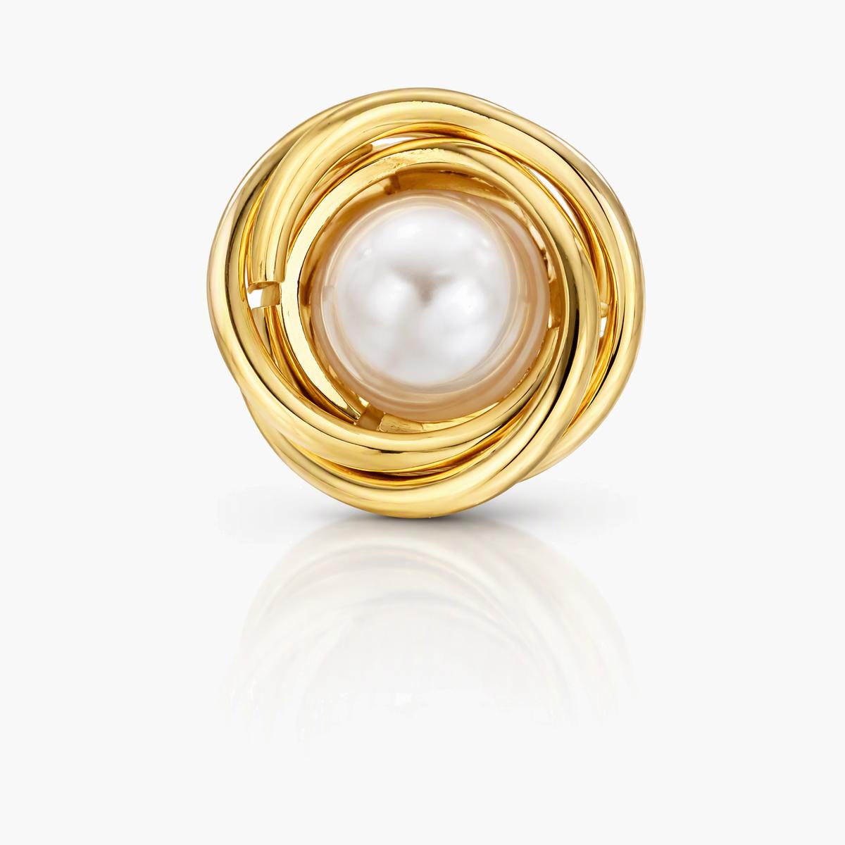 Twisted Pearl Stud Earrings