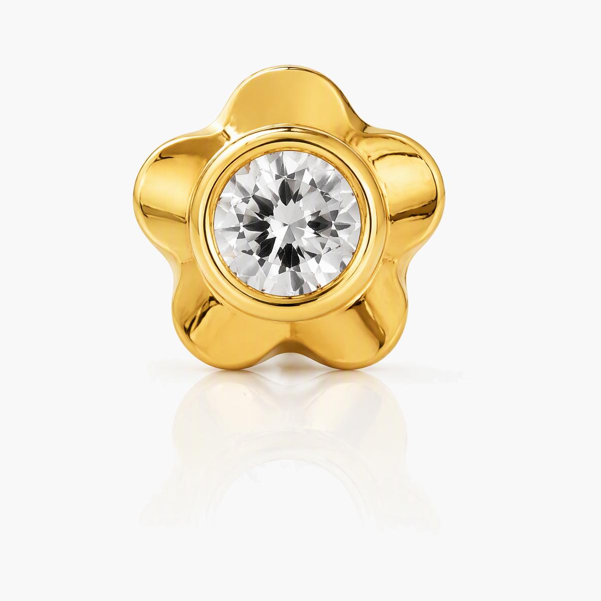 Dainty Flower & Heart Stud Earrings