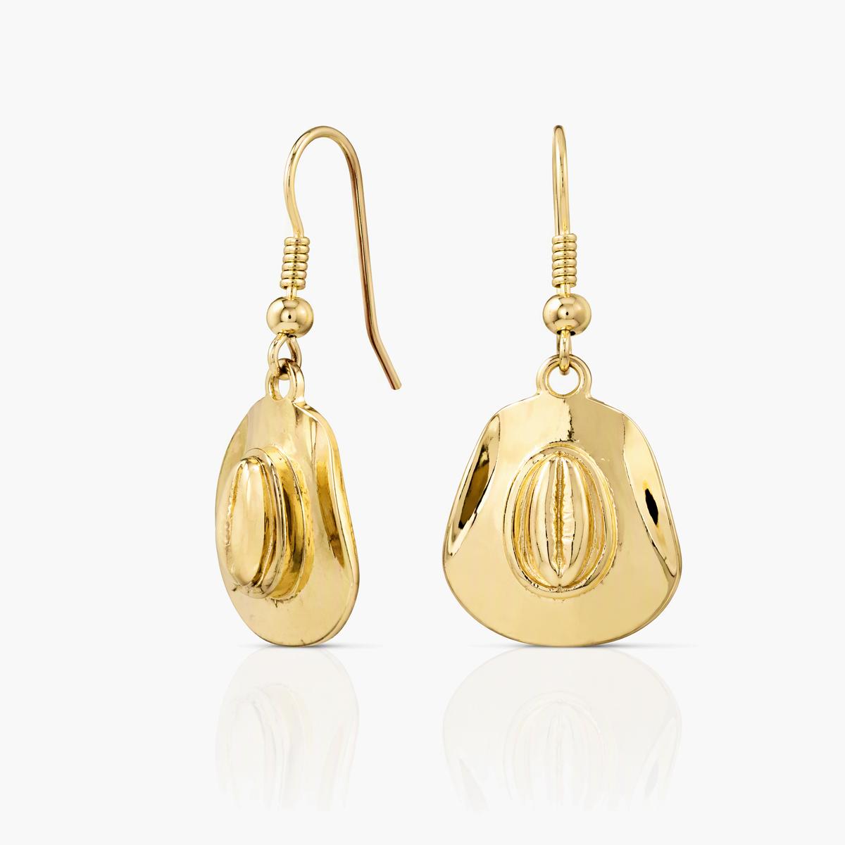 Trendy Cowboy Hat Drop Earrings