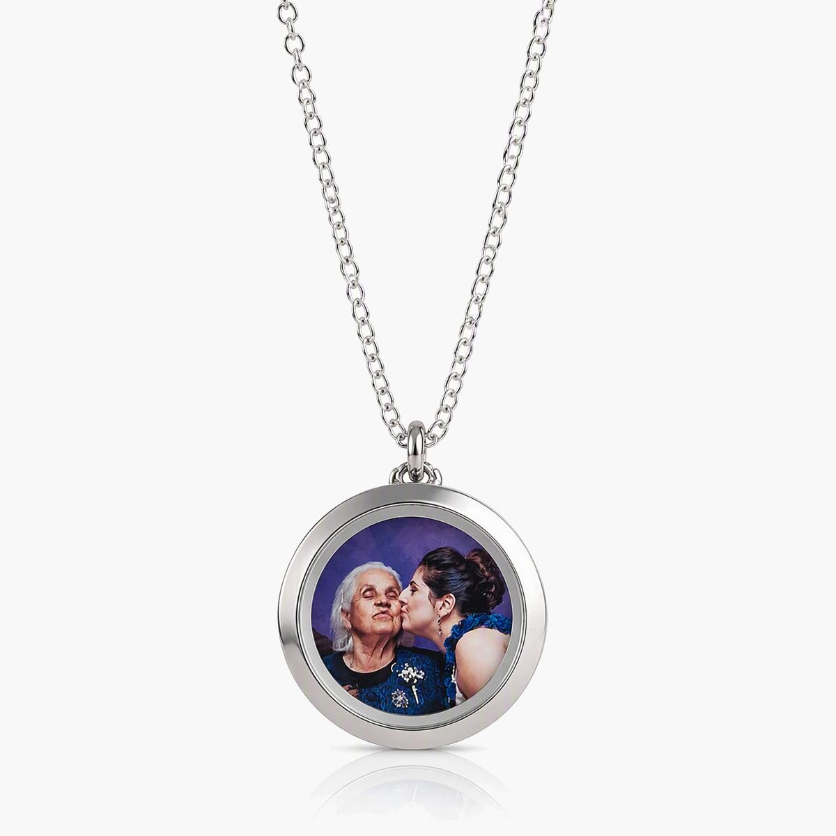Round Photo Locket Necklace