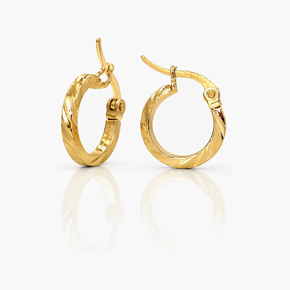 Twisted Band Huggie Earrings