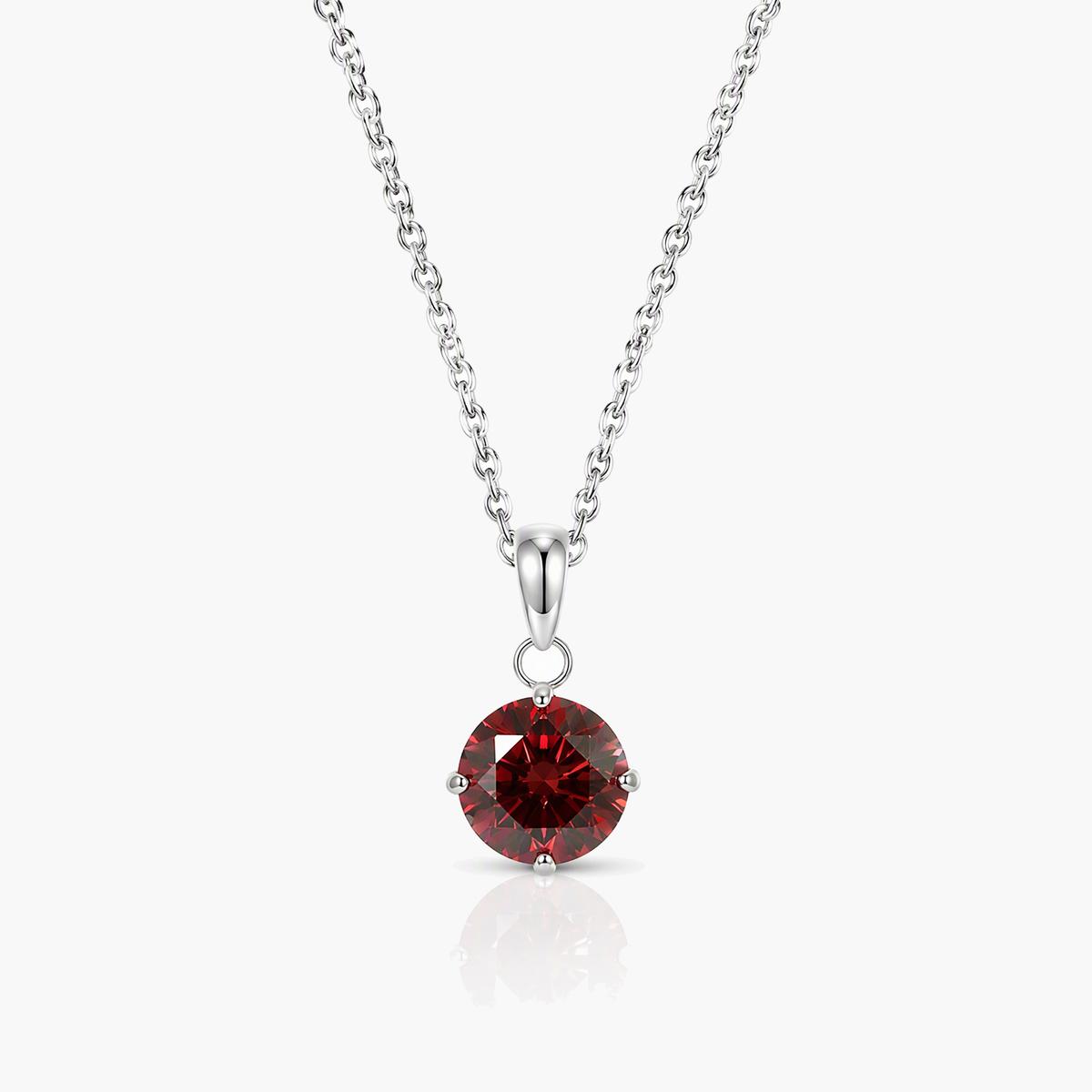 Minimalist Round Stone Pendant Necklace