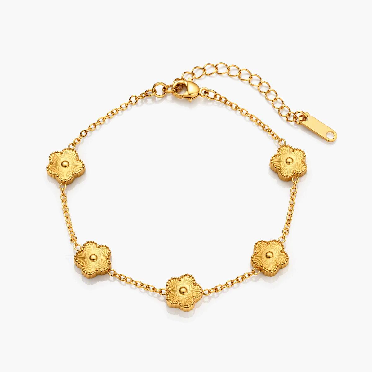 Dainty Flower Charm Bracelet