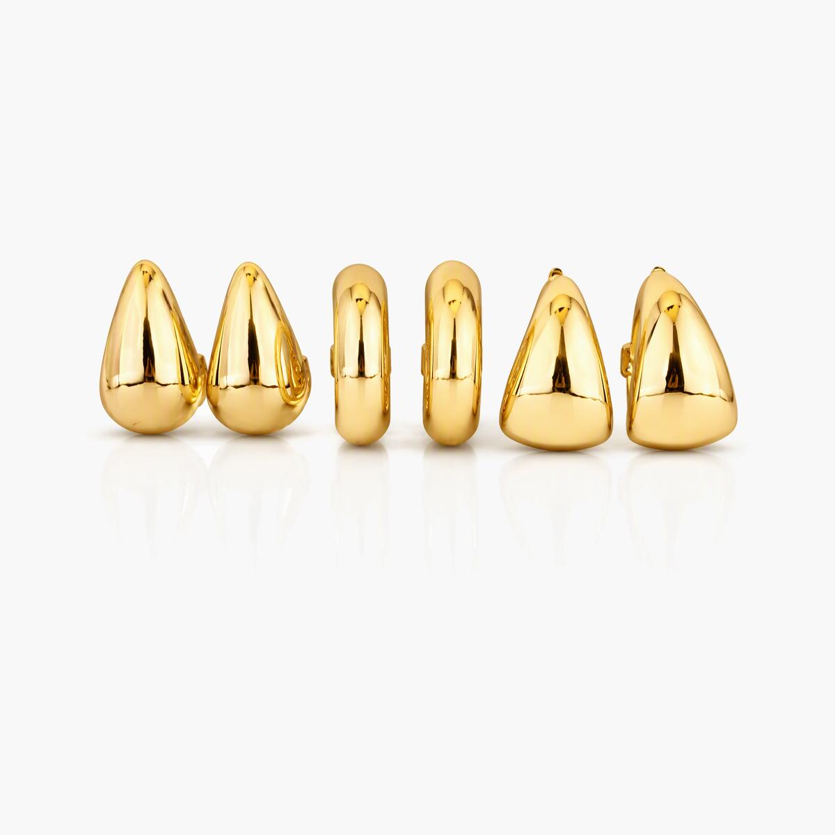 Trendy Teardrop And Hoop Earrings
